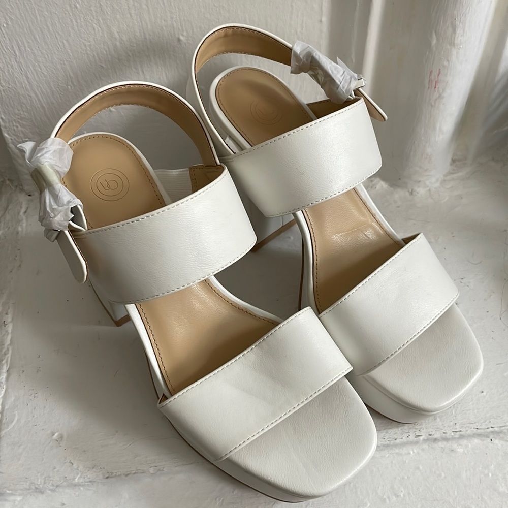 Urban Outfitters White Platform Heel